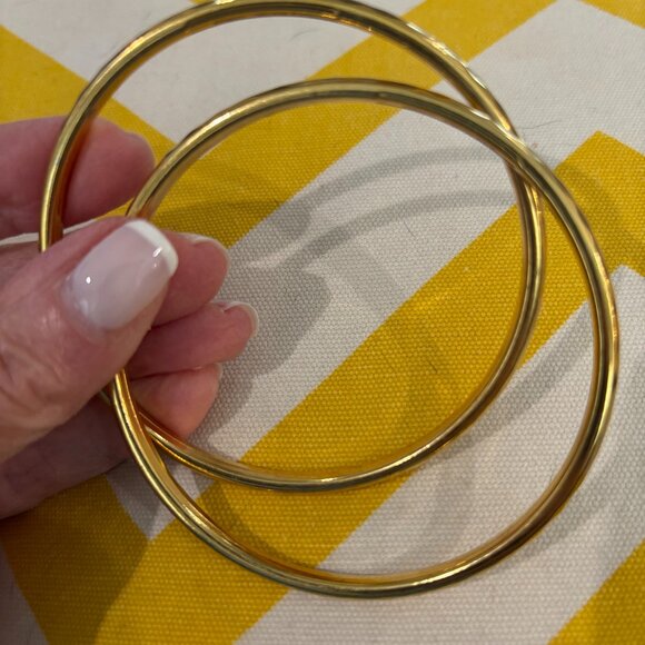 R.J. Graziano Jewelry - Vintage Graziano Gold Tone Bangle Bracelets